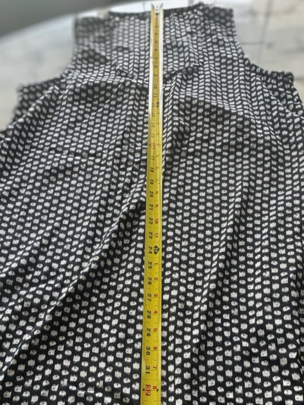 Liverpool Black White Geometric Dot Sleeveless Dress High Low M Wedding Guest - Picture 9 of 12